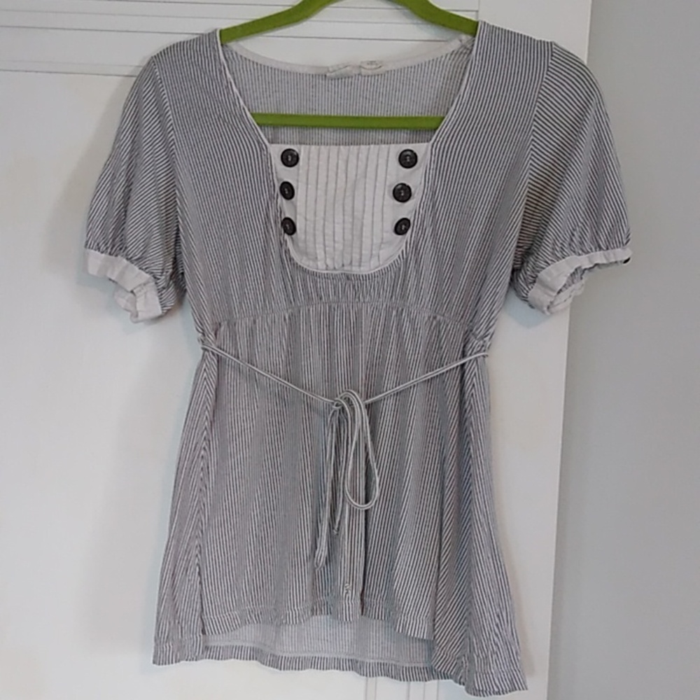 Anthropologie Little Yellow Button Shirt